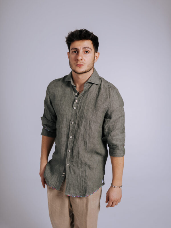 Camisa Bjovuit Sitges 02 Lino Verde