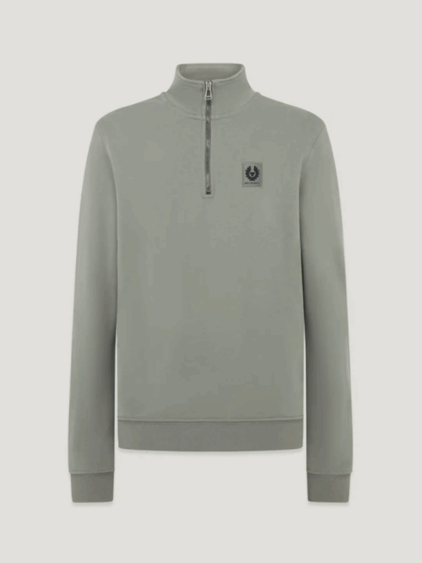 Sudadera Belstaff cuello zip Verde