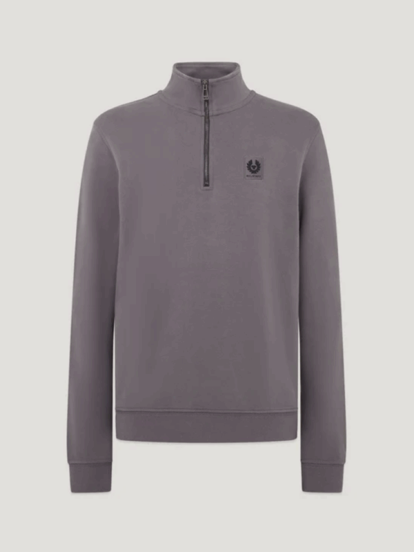 Sudadera Belstaff cuello zip Gris