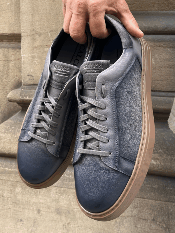 Zapato Calce Gris Tejido Elegancia y confort artesanal