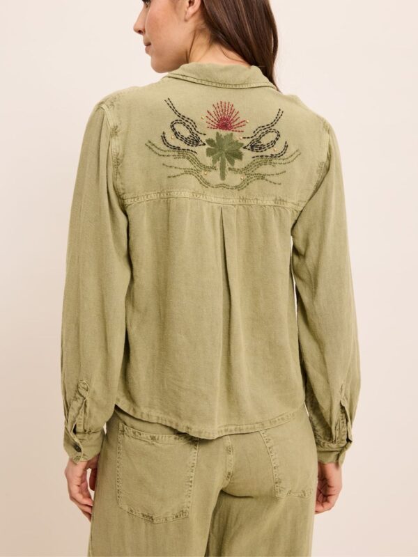 camisa bordada FIVE mujer