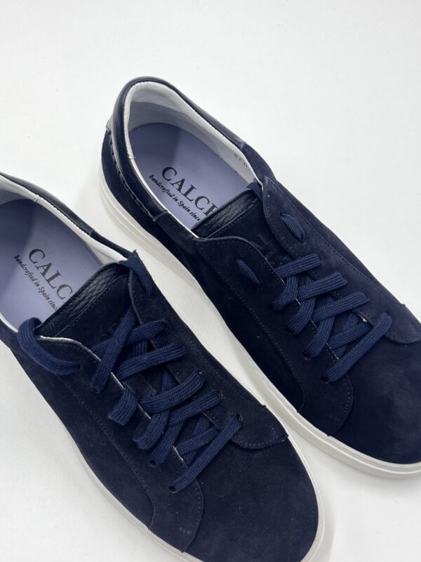 calce navy 100% leather