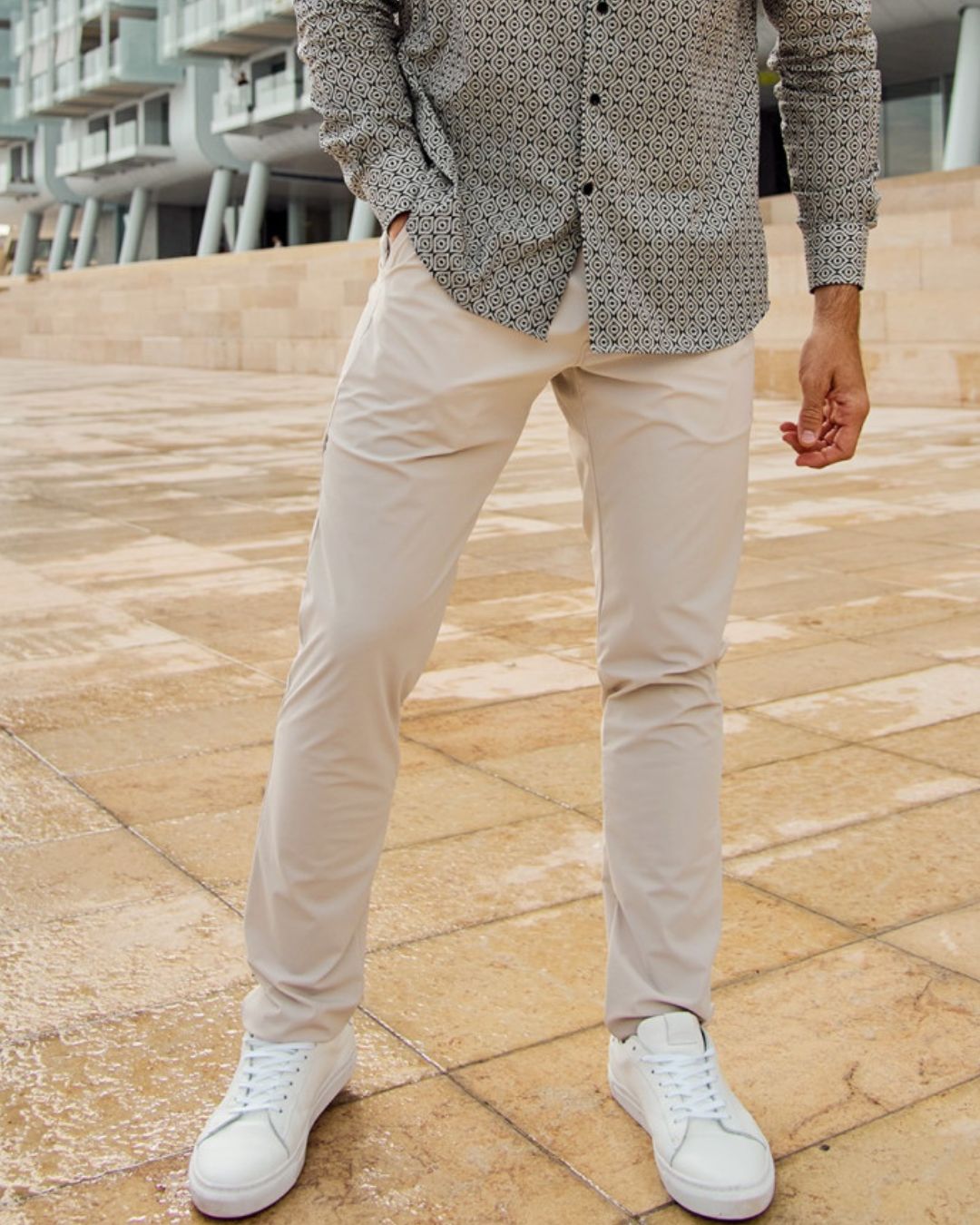 Pantalón CALA 1789 LESCADA Beige - Imagen 4