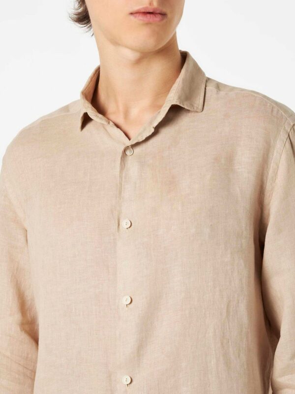 Camisa de lino MC2 Saint Barth beige