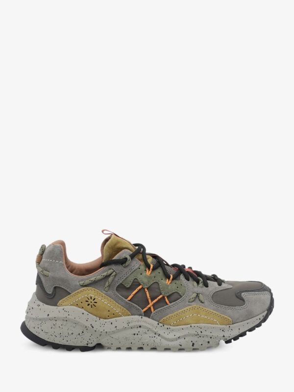 Sneaker Flower Mountain Yamabushi Hombre Gris y Verde Kaki