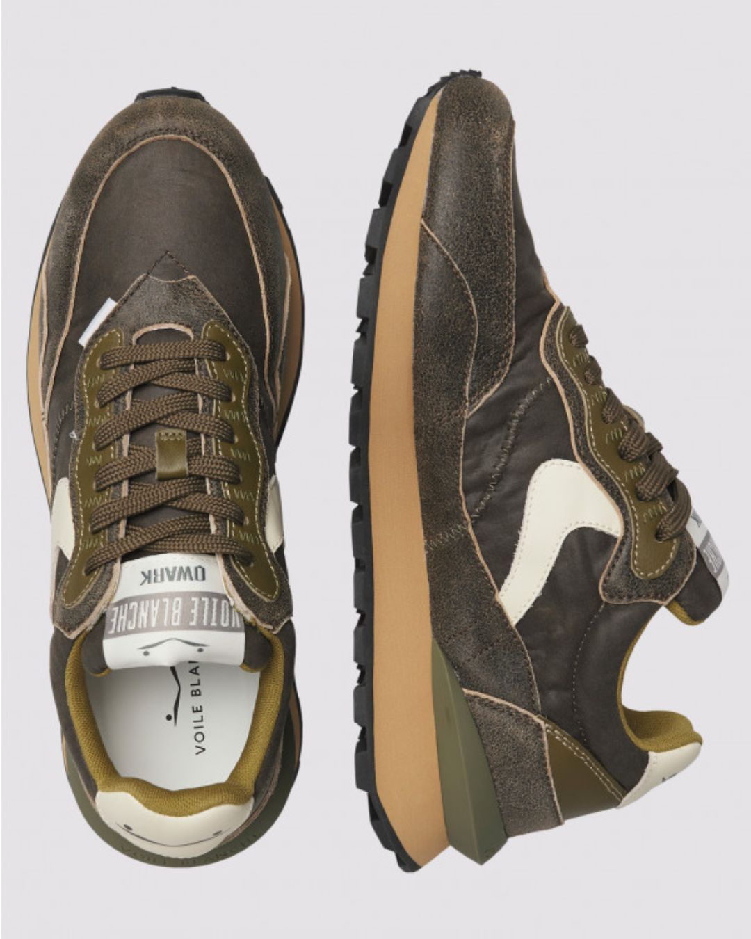 Sneaker Voile Blanche Qwark Khaki - Imagen 4