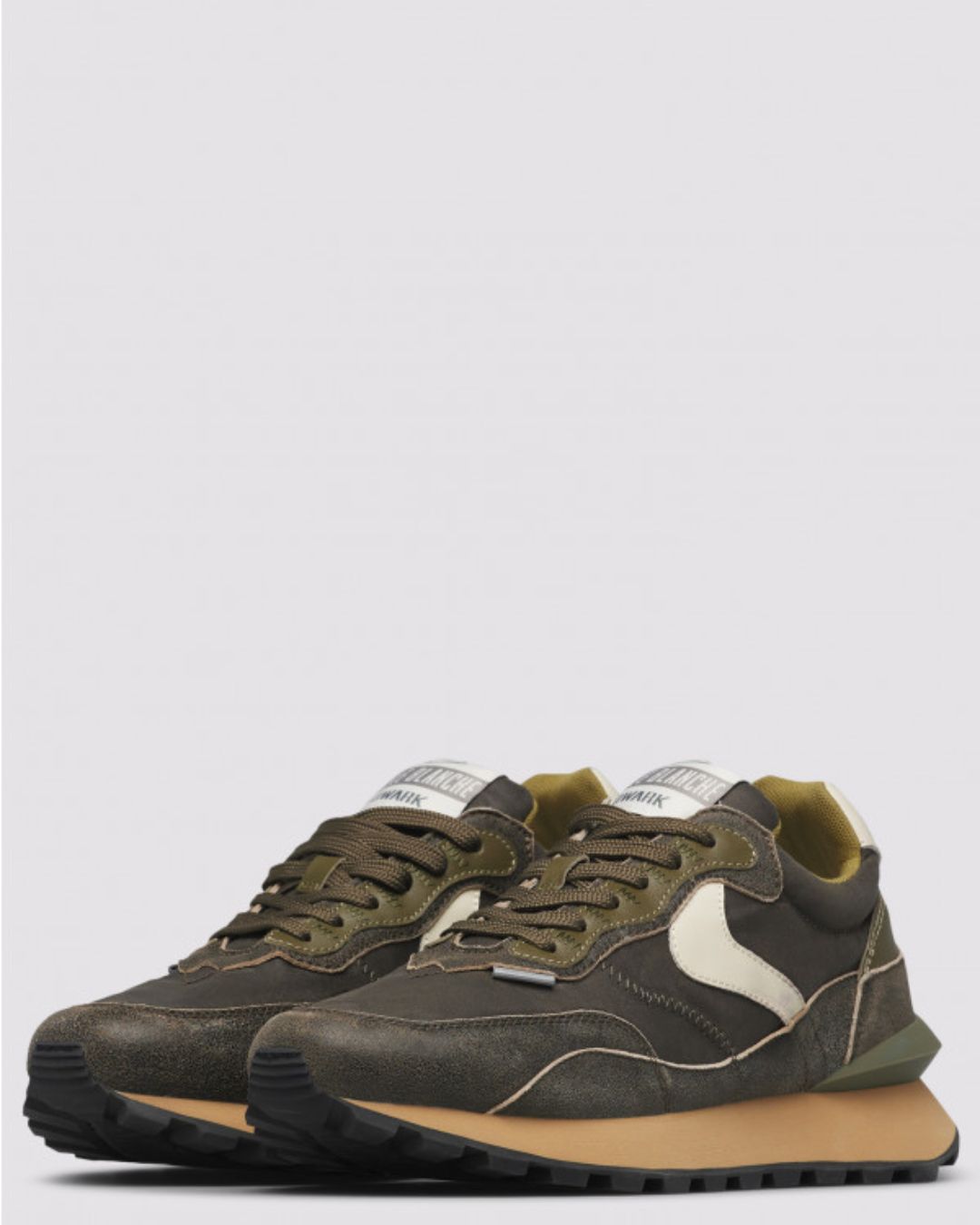 Sneaker Voile Blanche Qwark Khaki - Imagen 3