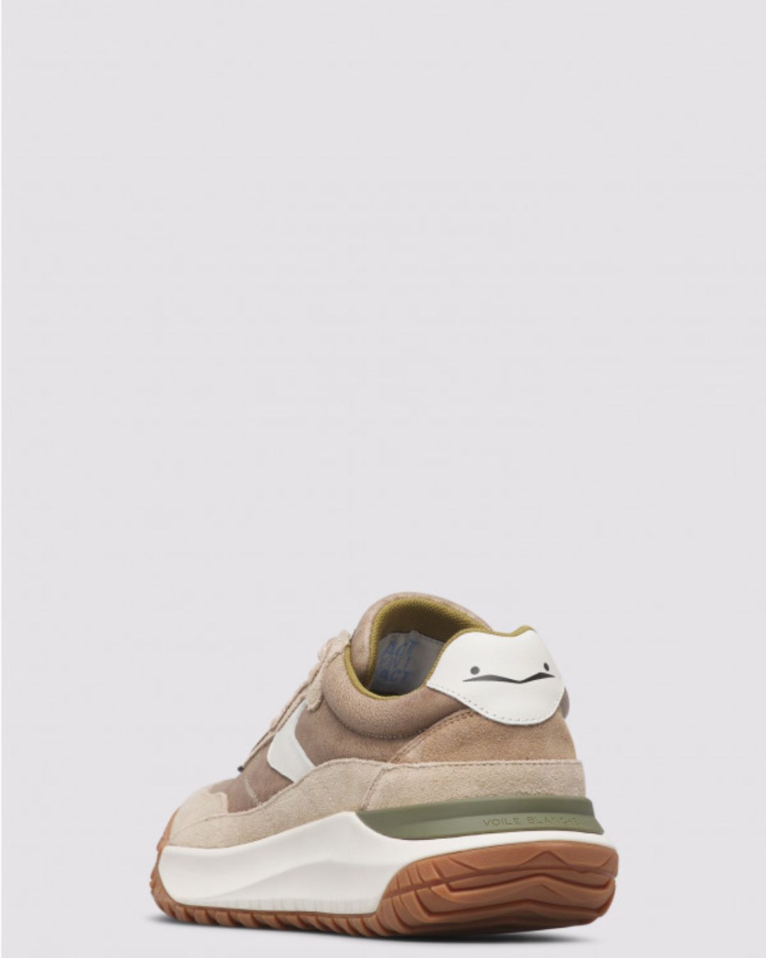Sneaker Voile Blanche Club Act Beige y Gris para hombre, vista lateral