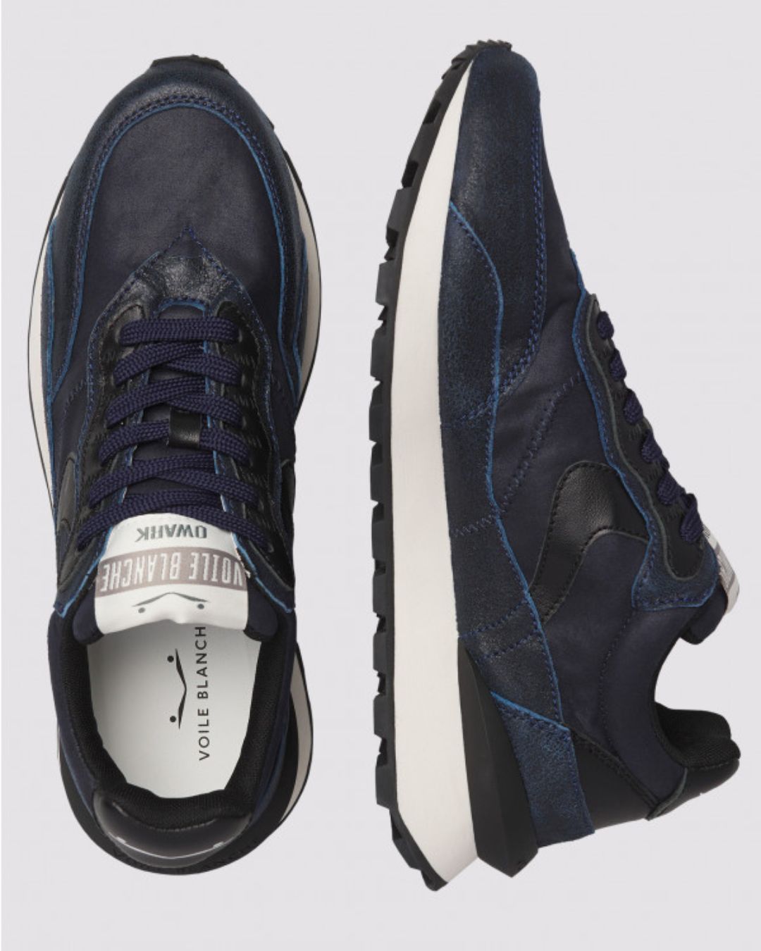 Sneaker Voile Blanche Qwark Hype – Hombre Azul Marino / Negro - Imagen 3