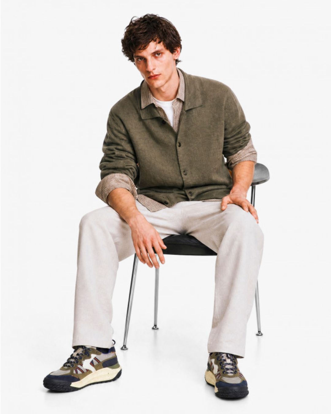 Sneaker Voile Blanche Club Act 2 – Hombre Azul / Verde Militar / Gris - Imagen 2
