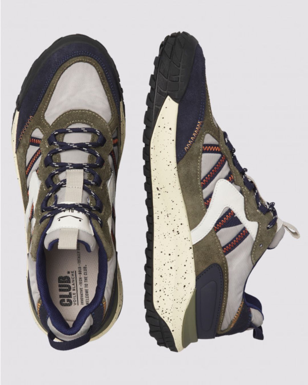 Sneaker Voile Blanche Club Act 2 – Hombre Azul / Verde Militar / Gris - Imagen 4