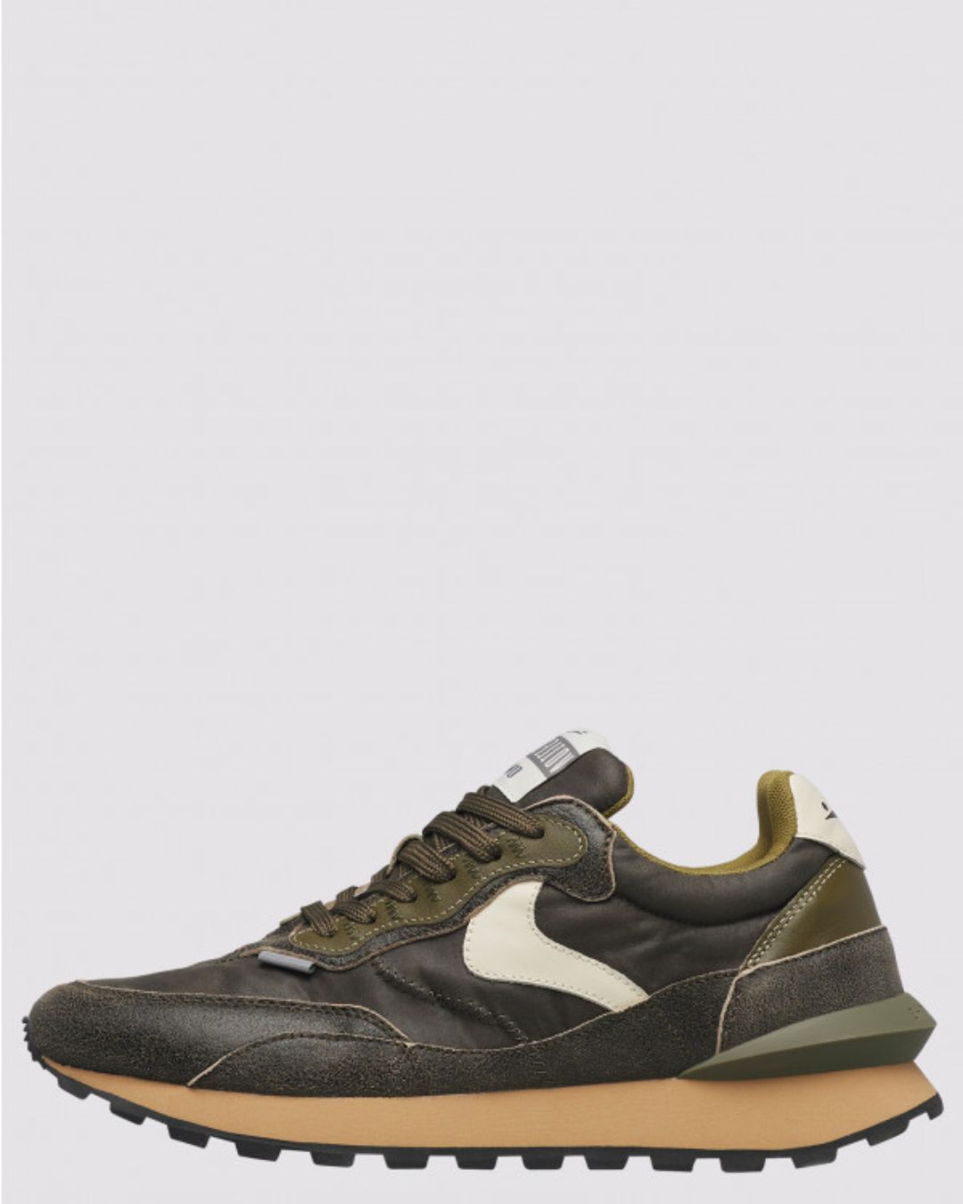 Sneaker Voile Blanche Qwark Kaki y Crema para hombre, vista lateral