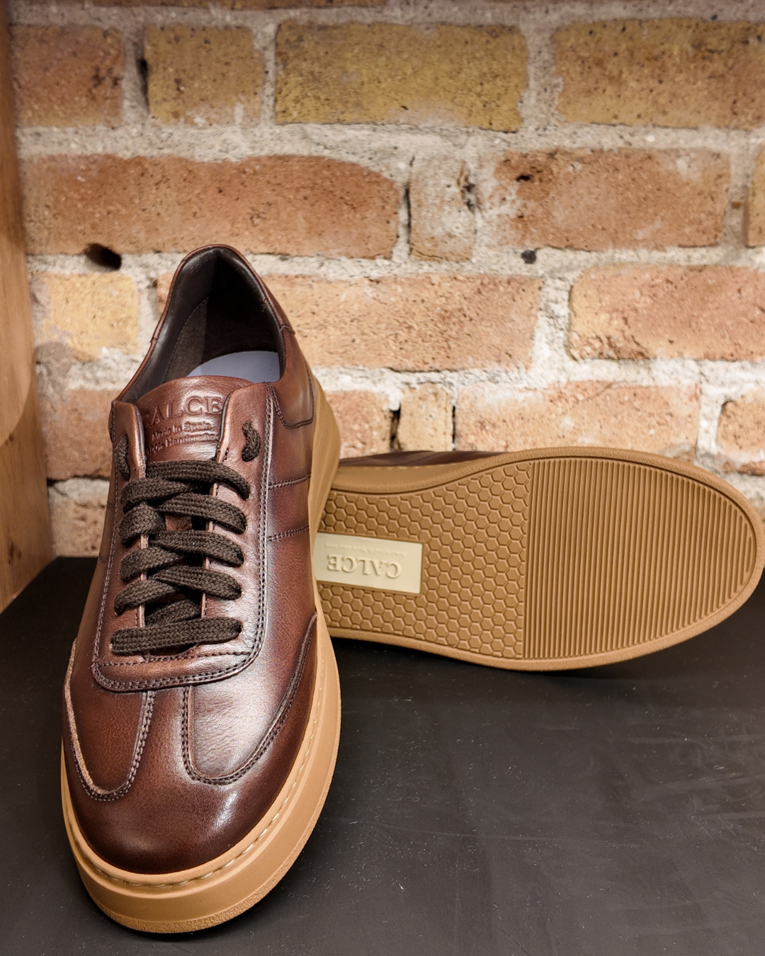 Sneaker Calce brown leather - Imagen 4