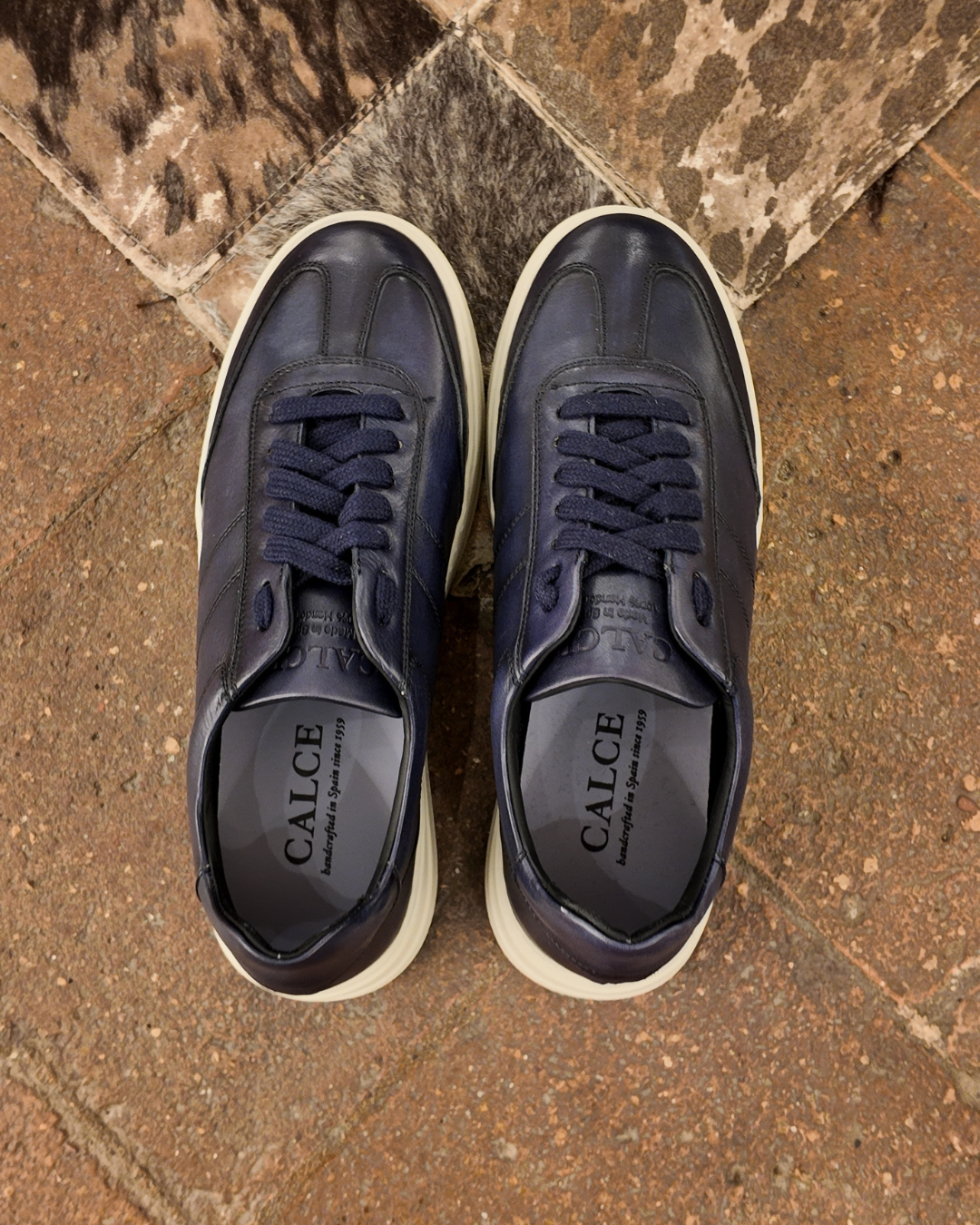 Sneaker Calce Navy leather - Imagen 2