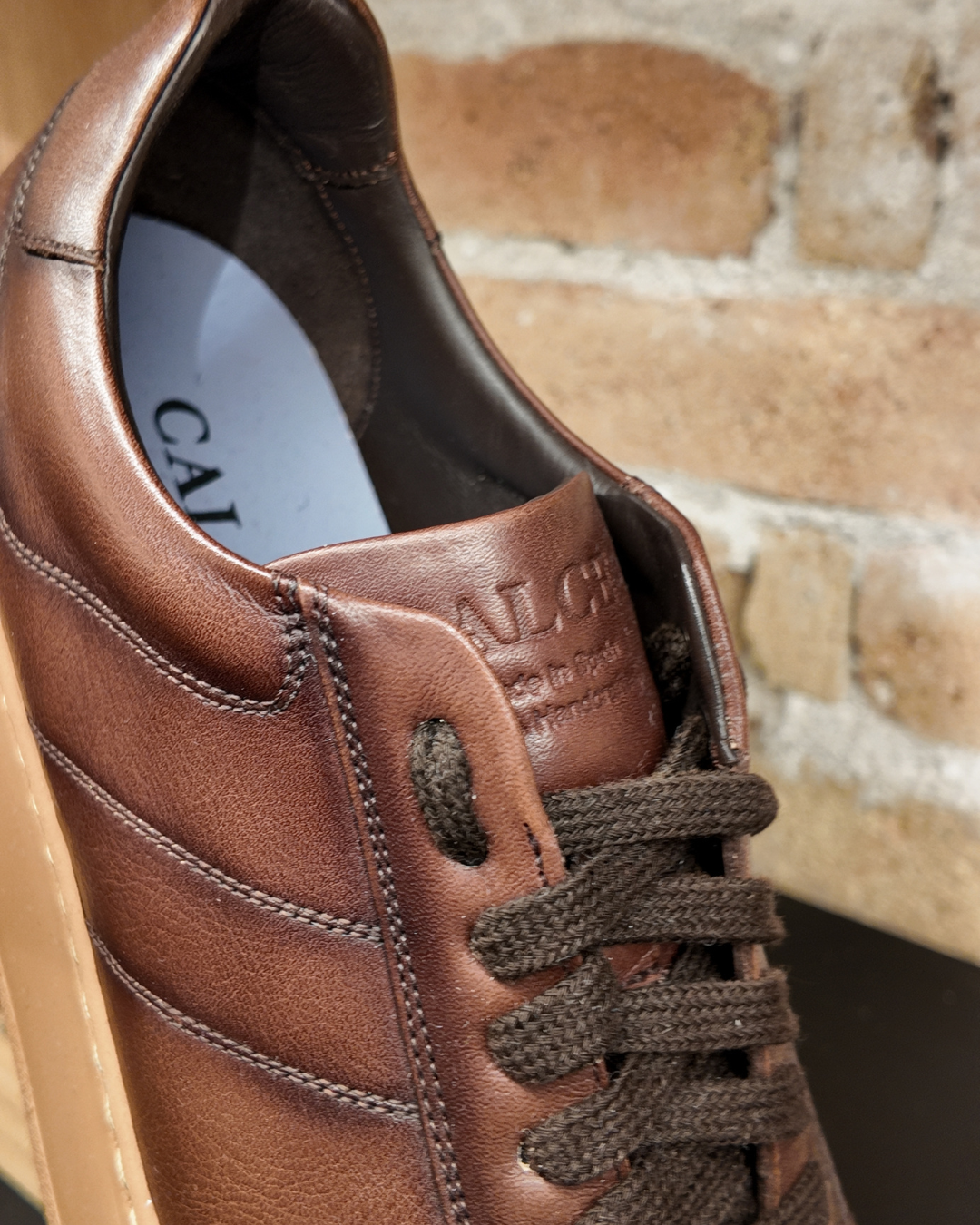 Sneaker Calce brown leather - Imagen 3