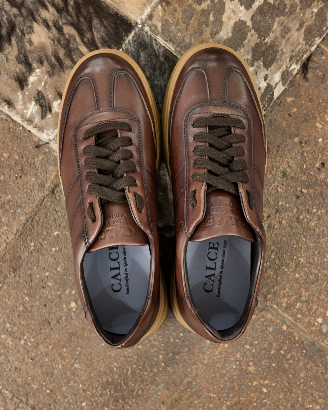 Sneaker Calce brown leather - Imagen 2