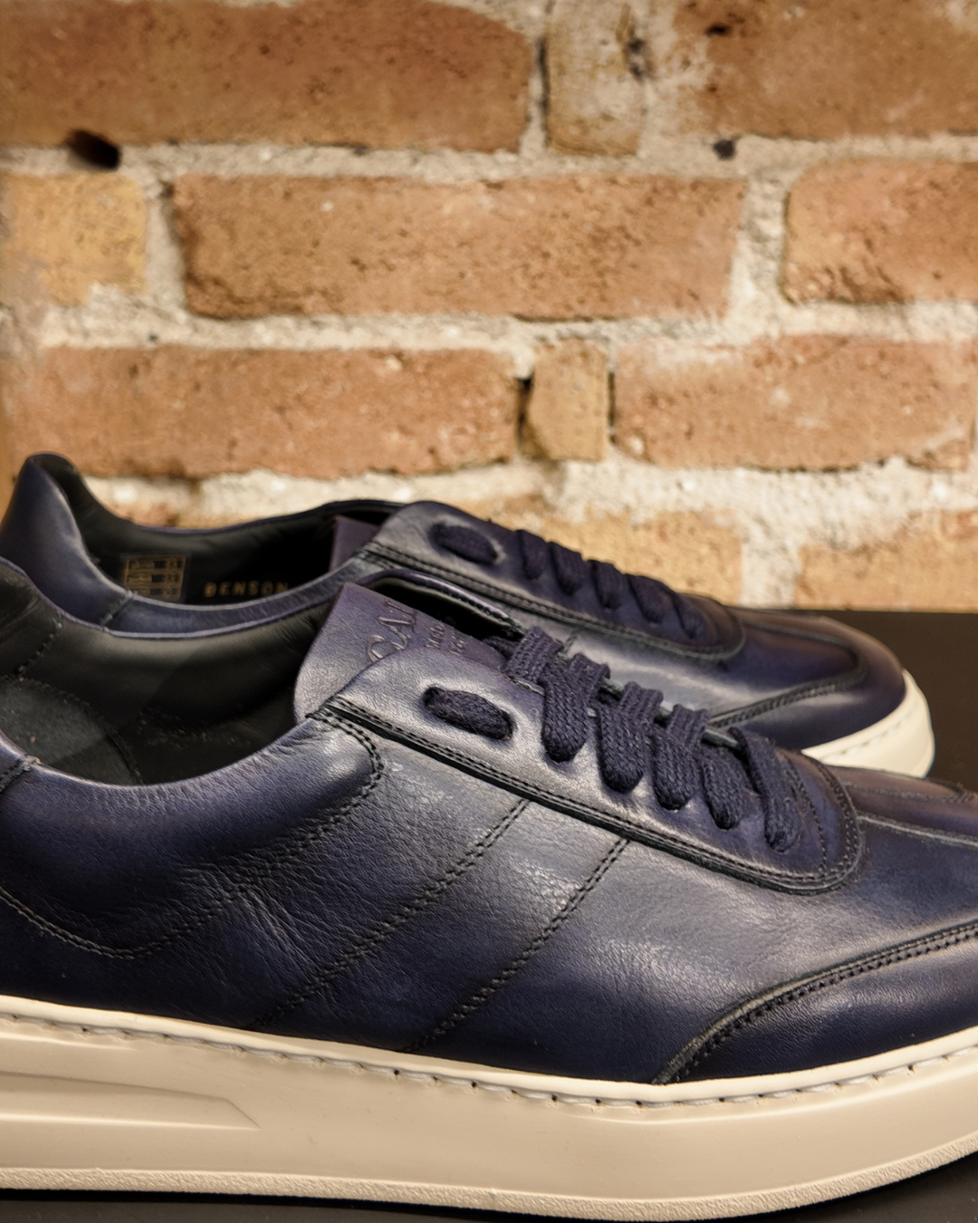 Sneaker Calce Navy leather - Imagen 3
